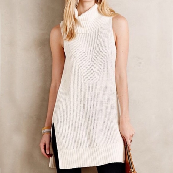 Anthropologie Sweaters - Anthropologie MOTH Light Cream Cowl Neck Sweater